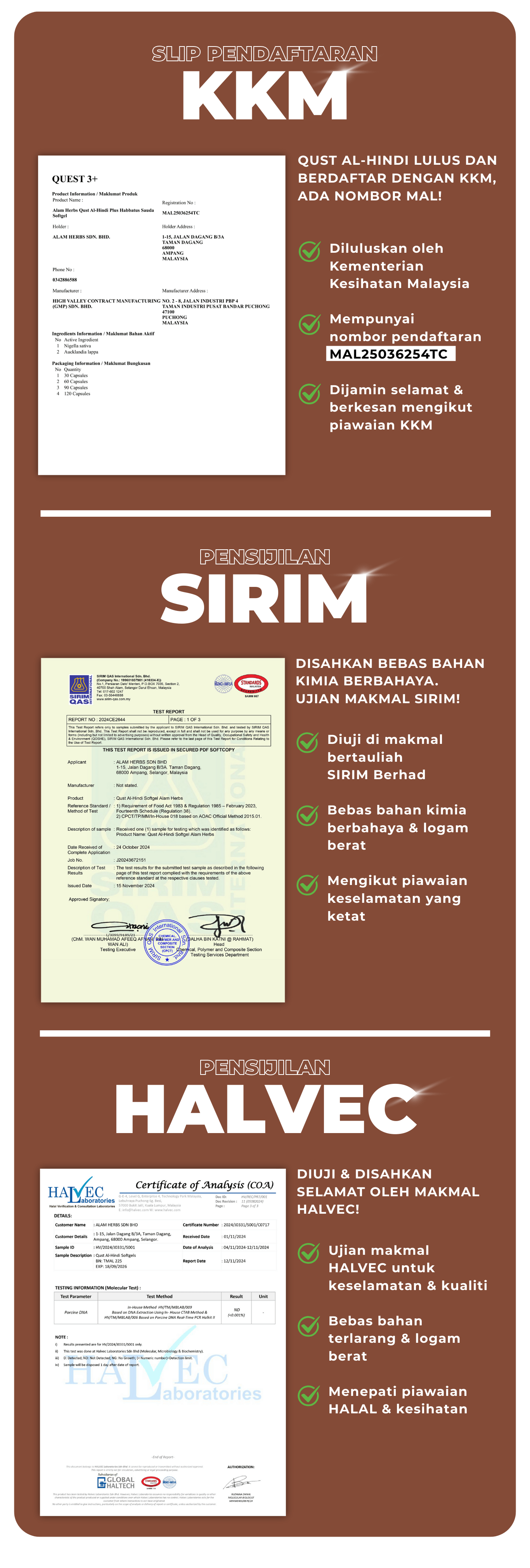 Slip pendaftaran NPRA Qust Al-Hindi MAL25036254TC