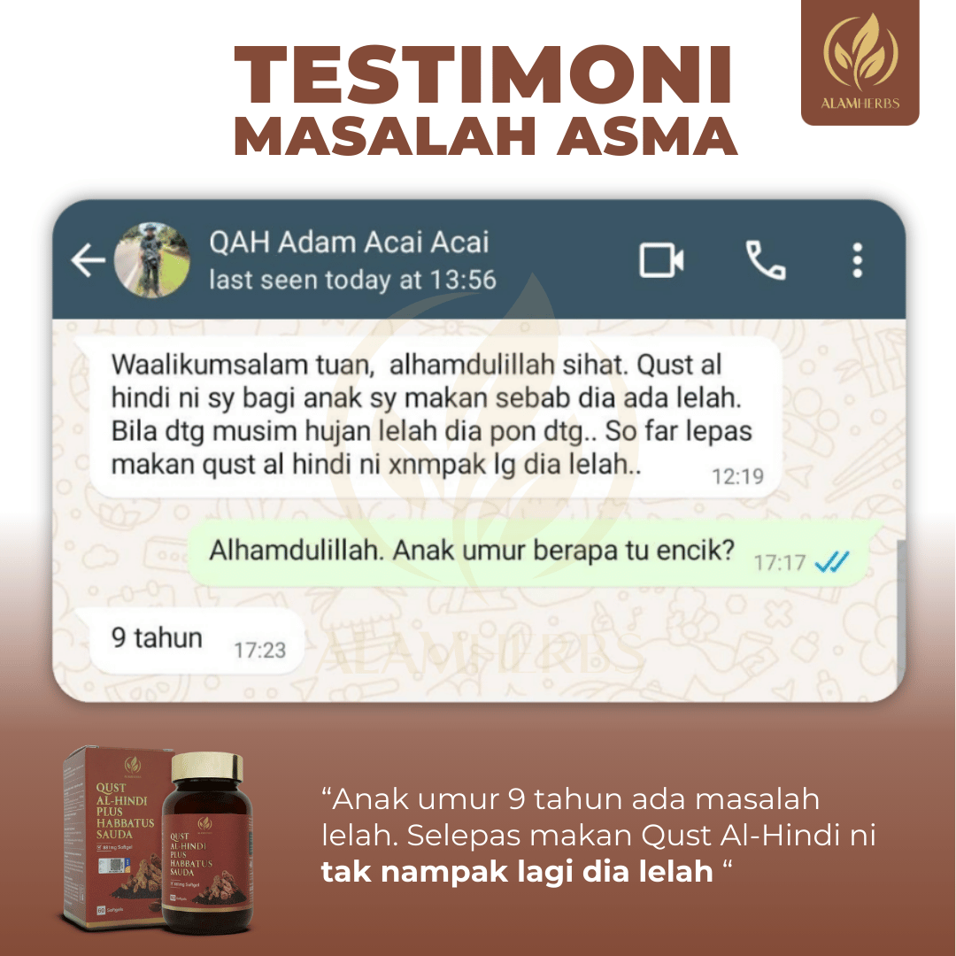 Perkongsian pengguna Qust Al-Hindi berkaitan asma