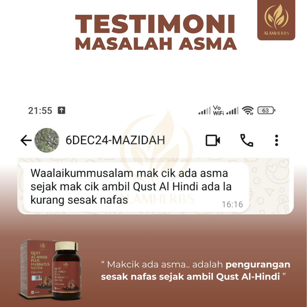 Perkongsian pengguna Qust Al-Hindi berkaitan asma